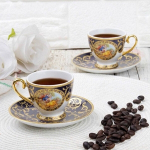 پیاله و‌پیش دستی چینی سرامیکی گلدار
