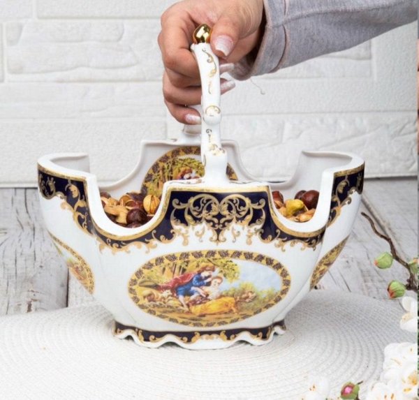 آجیل خوری چینی سرامیکی گلدار
