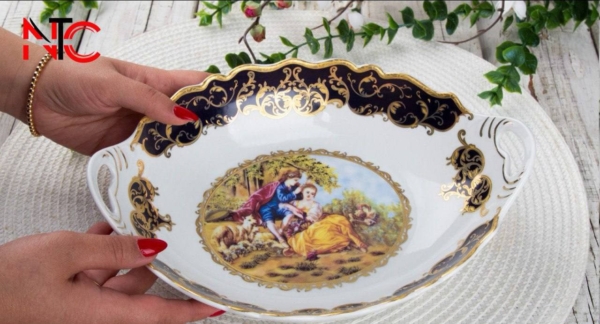آجیل خوری چینی سرامیکی گلدار - تصویر 3