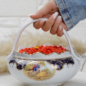 آجیل خوری چینی سرامیکی گلدار