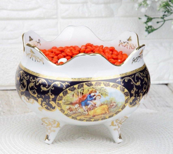 آجیل خوری چینی سرامیکی گلدار