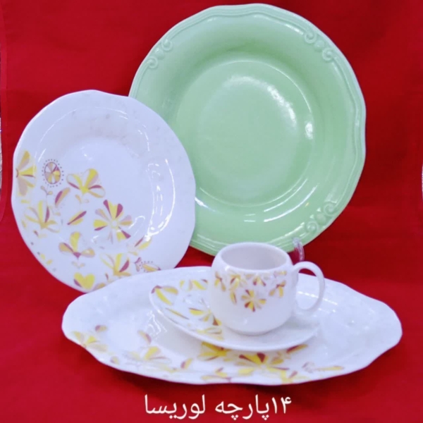 سرویسهای چینی طوس درجه یک ۱۴ پارچه دونفره - تصویر 3