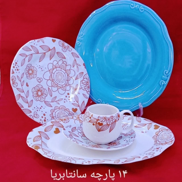 سرویسهای چینی طوس درجه یک ۱۴ پارچه دونفره - تصویر 4