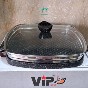 تابه چدن گریل مربع VIP با کیفیت عالی