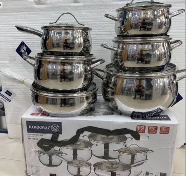 سرویس استیل ۱۲ پارچه کرکماز نگیر