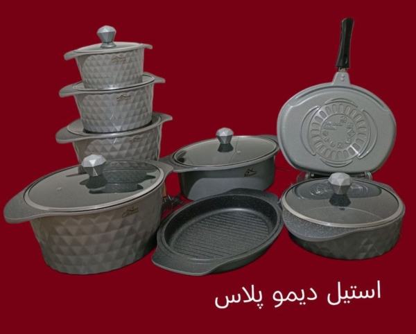 سرویسهای قابلمه چدن گرانيت ۱۵ پارچه با کیفیت عالی برند ریزوتی - تصویر 7