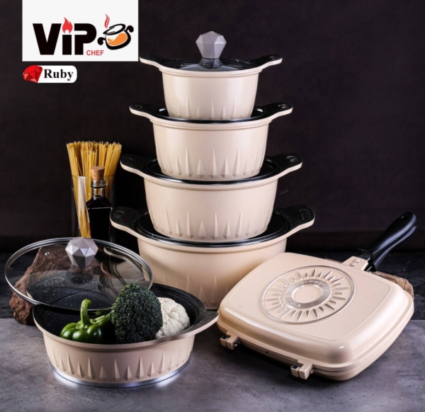 سرویس قابلمه برند vip قالب روبی ۱۲پارچه - تصویر 2