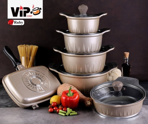 سرویس قابلمه برند vip قالب روبی ۱۲پارچه - تصویر 3