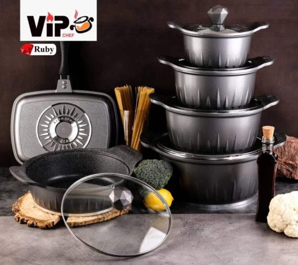 سرویس قابلمه برند vip قالب روبی ۱۲پارچه - تصویر 6