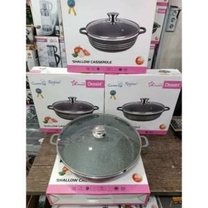 تابه گرانیت دسینی دو دسته درب دار سایز ۴۰