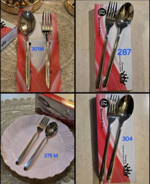 قاشق و چنگال فله s.g 6قاشق +6چنگال