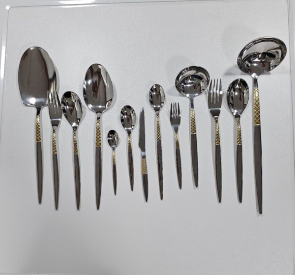 سرویس قاشق و چنگال 120پارچه 24نفره یونیک - تصویر 2
