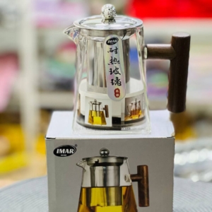 قوری 550 میل کف مربع دسته چوبی
