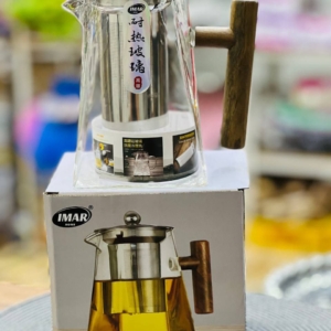 قوری 950 میل کف مربع دسته چوبی