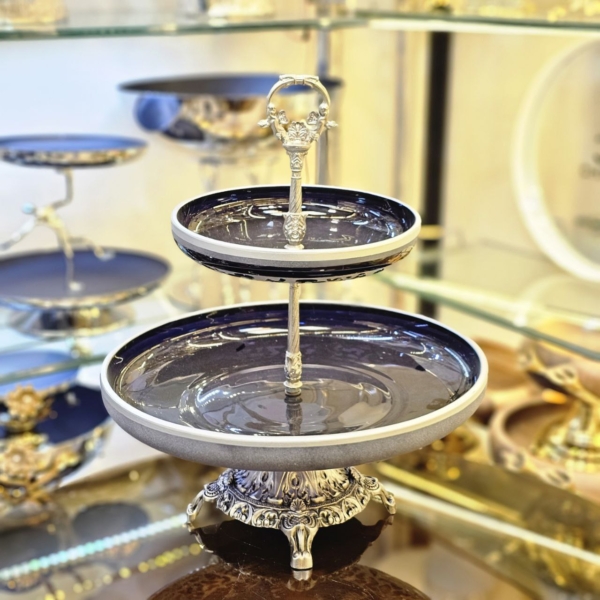 سرویس پذیرایی طلایی کار شده دستی - تصویر 8