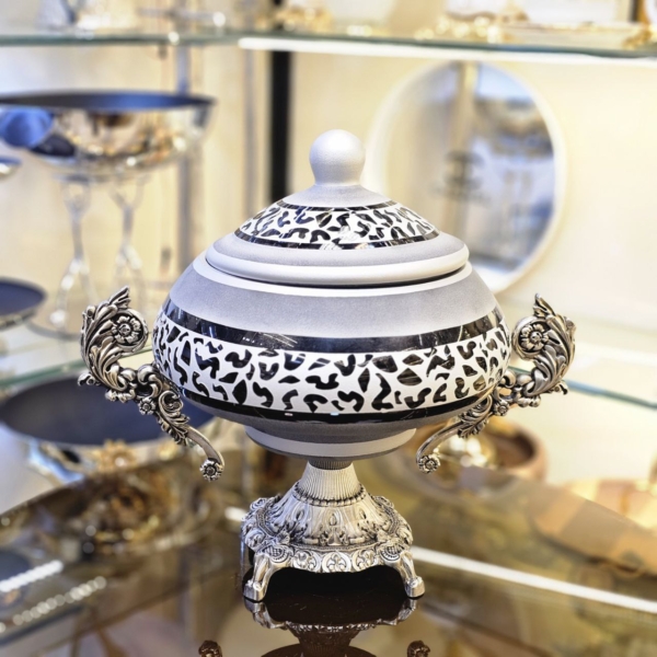 سرویس پذیرایی طلایی کار شده دستی - تصویر 5