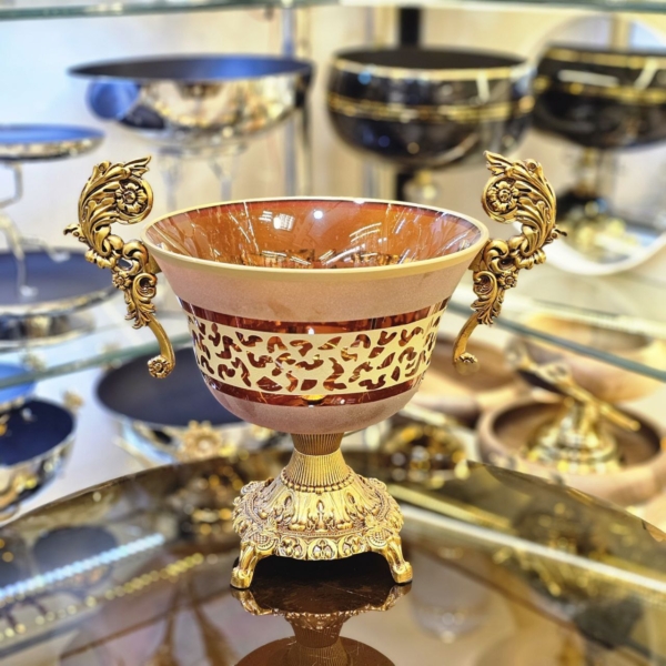 سرویس پذیرایی طلایی کار شده دستی - تصویر 18