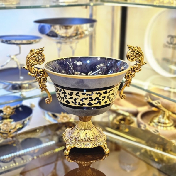 سرویس پذیرایی طلایی کار شده دستی - تصویر 9