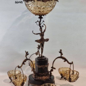 مجسمه هفت تیکه بالرین سنگ مشکی.