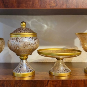 سرویس ۴ پارچه سندبلاست لب طلا