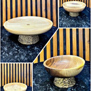 سرویس ۴پارچه پایه درختی آلومینیوم چوب گردو