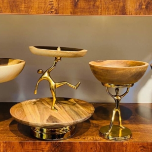 سرویس ۴پارچه بالرین آلومینیوم چوب گردو