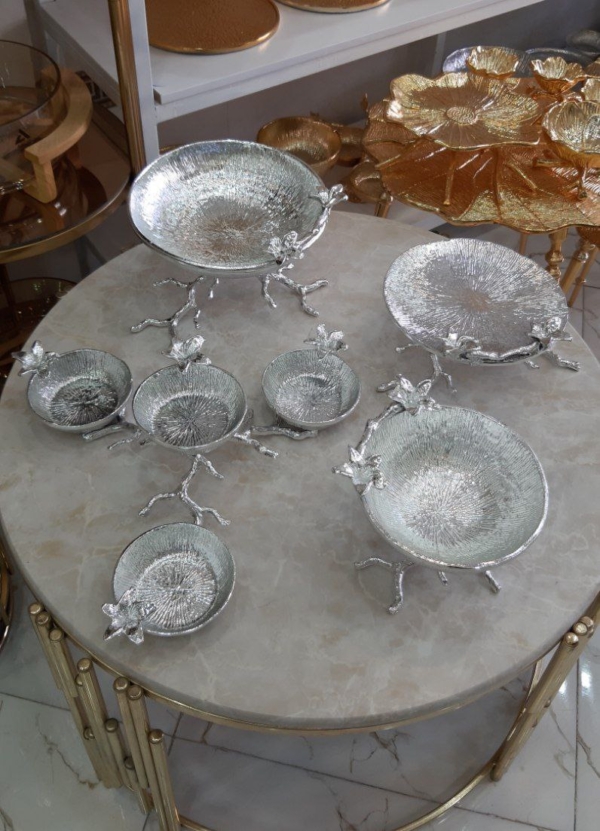 سرویس گل نرگس نقره ای
