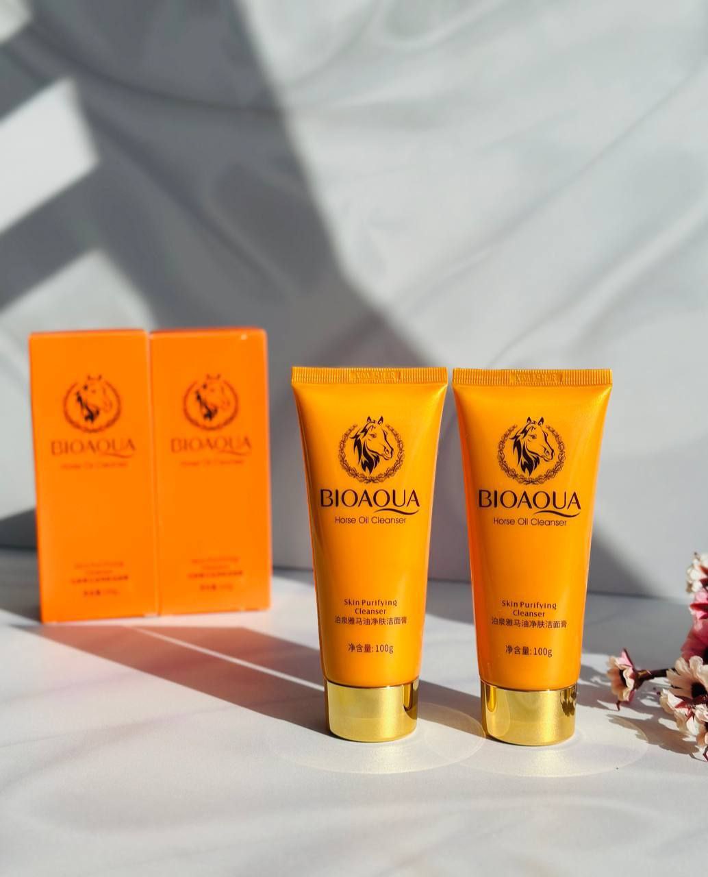 فوم شستشوی صورت و بدن روغن اسب بیوآکوا