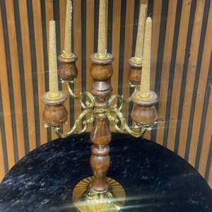 شمعدان ۵ شعله تنه چوب