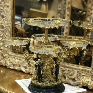 مجسمه درختی سنترپیس برنز ۴بانو و۴پیش دستی پرکار