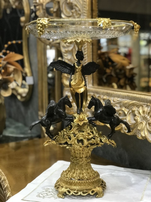 مجسمه درختی دواسب برنز بدون سنگ