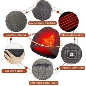 کلاه گرمایشی arris heated beanie hat شارژی