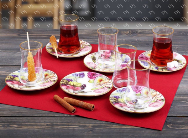 چای خوری ۱۲ پارچه لب طلا - تصویر 11