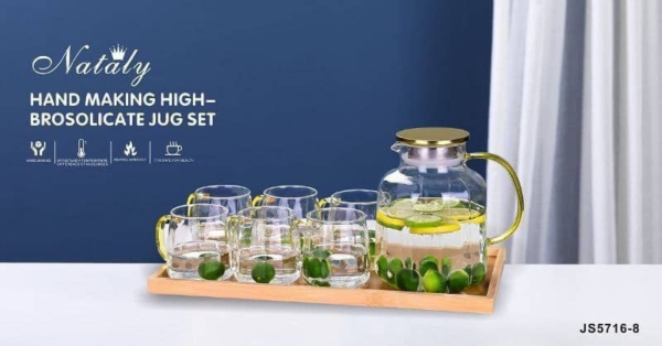 سرویس پارچ و لیوان ناتالی پیرکس درجه ۱ وارداتی - تصویر 5