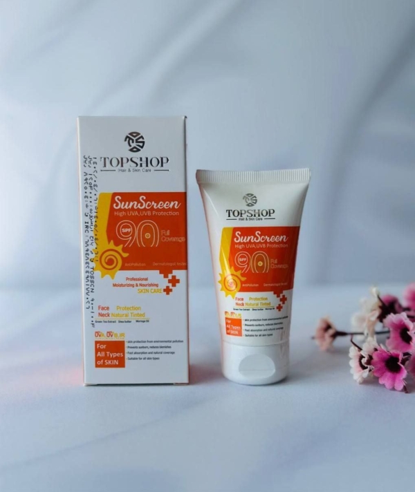 ضد آفتاب SPF90 بی رنگ تاپ شاپ