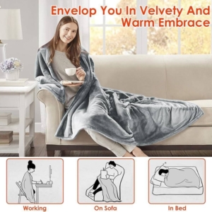 پتو گرمایشی  dunelm heated throw
