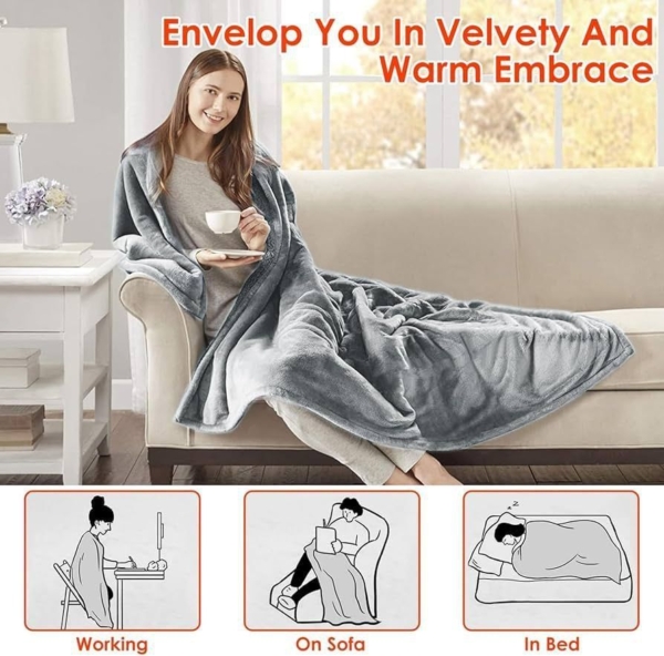 پتو گرمایشی  dunelm heated throw