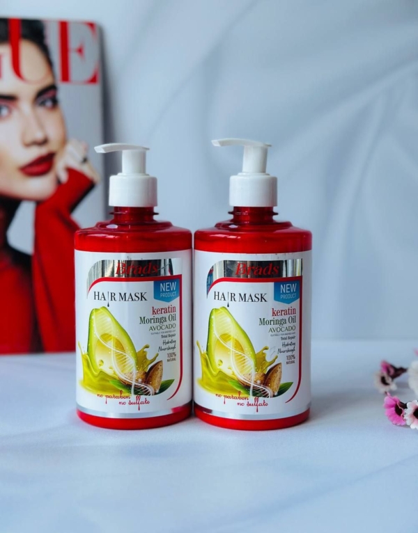 ماسک موداخل حمام بردس حاوی کراتین و روغن مورینگا وروغن اووکادو