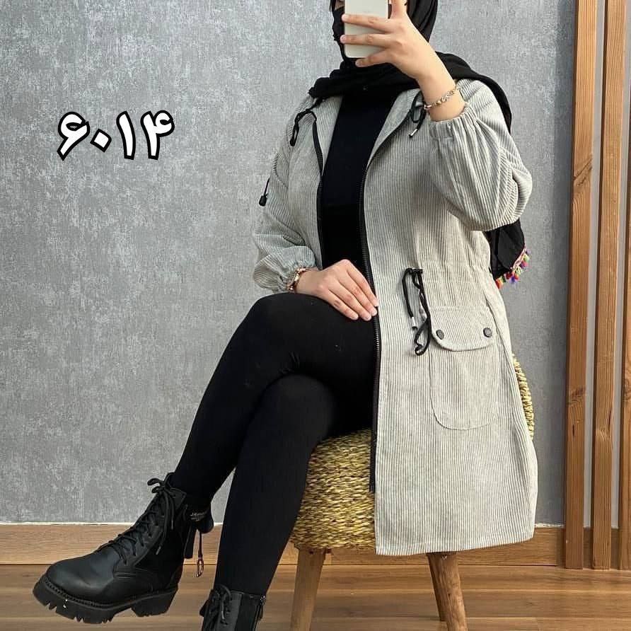 مانتو کبریتی ۲ جیب کمر گت کد ۶۰۱۴ - تصویر 7