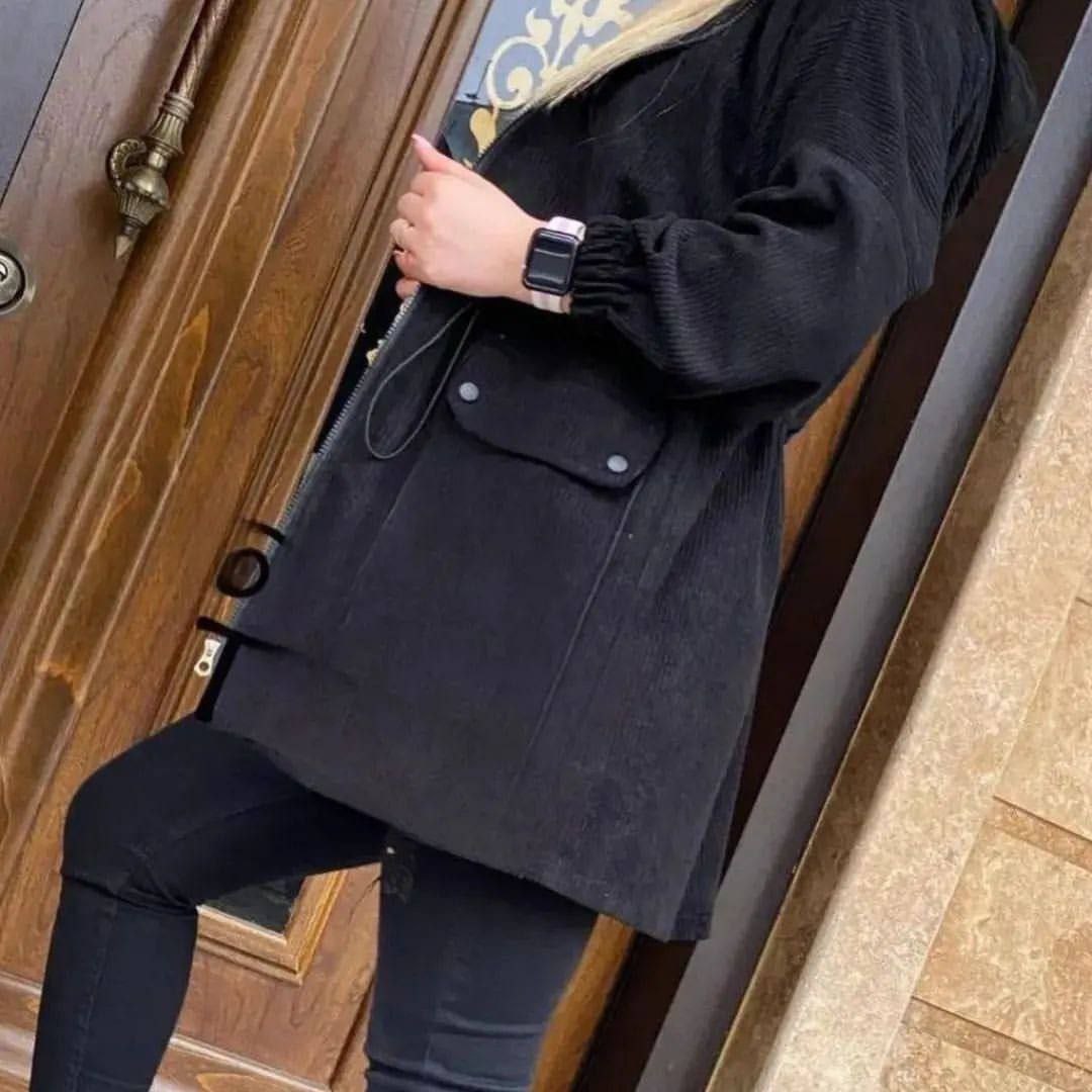 مانتو کبریتی ۲ جیب کمر گت کد ۶۰۱۴ - تصویر 4