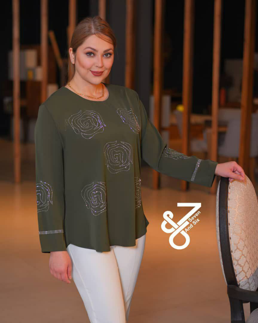 شومیز نگین کوبی - تصویر 2