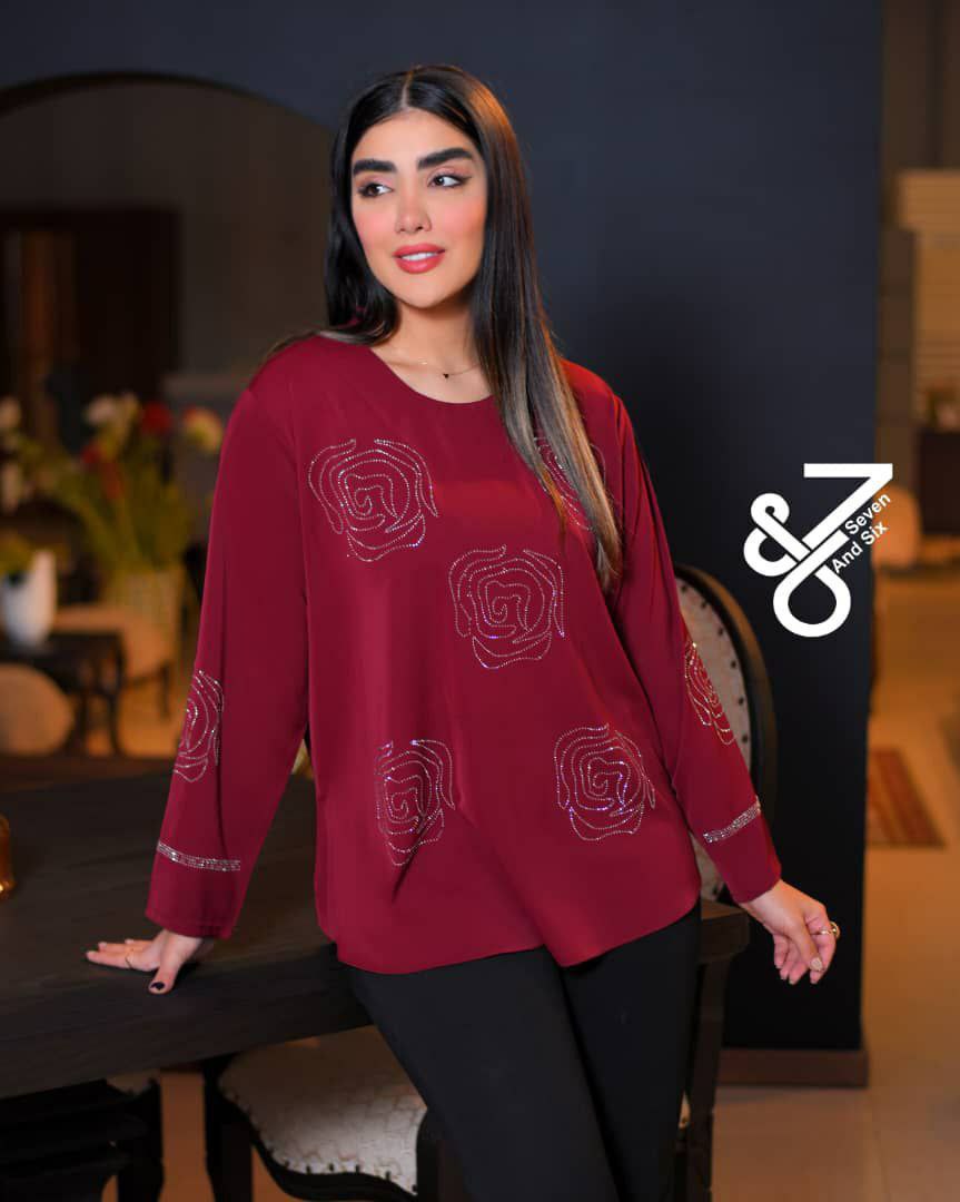 شومیز نگین کوبی - تصویر 6