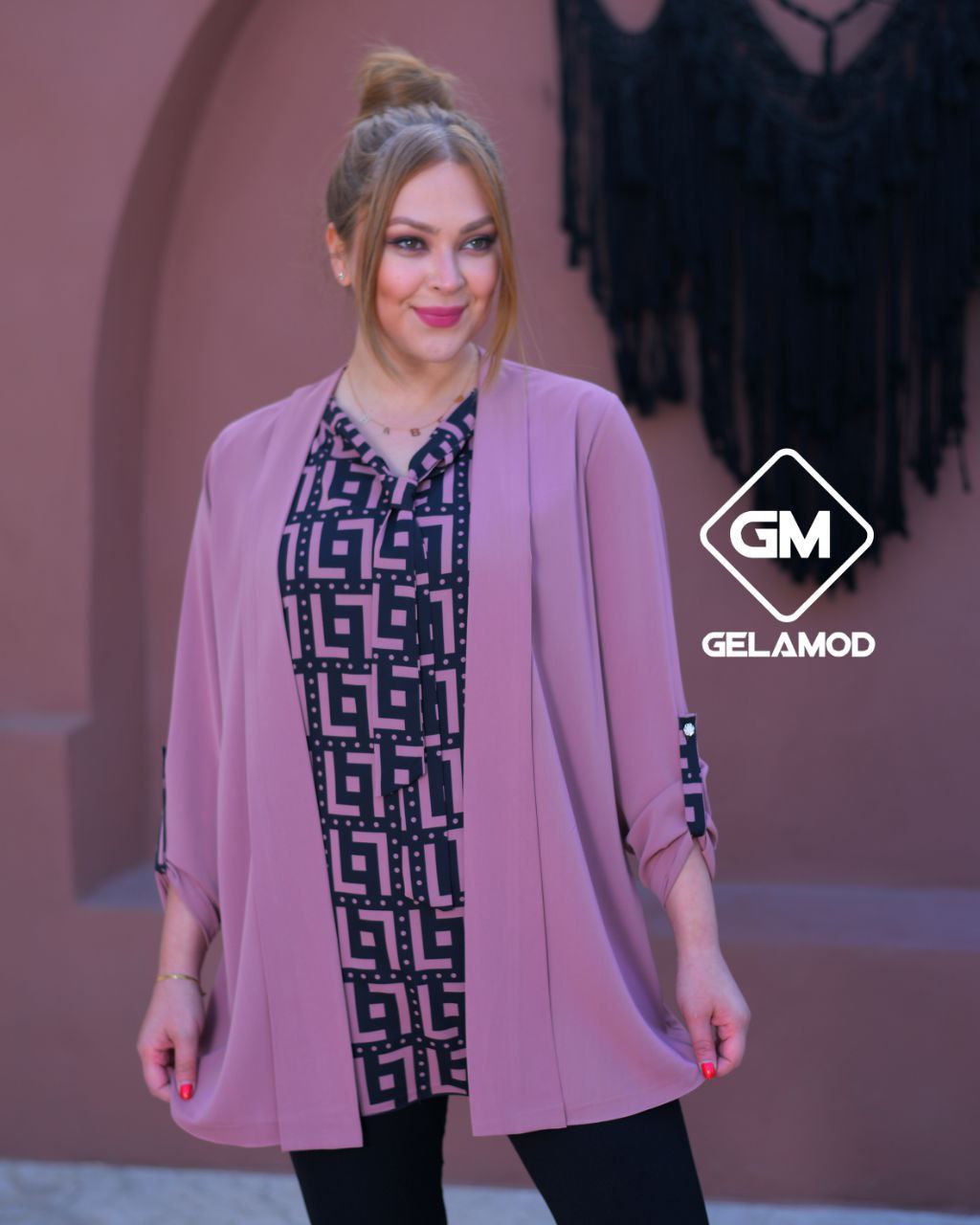 شومیز قواره بزرگ زیره طرح دار