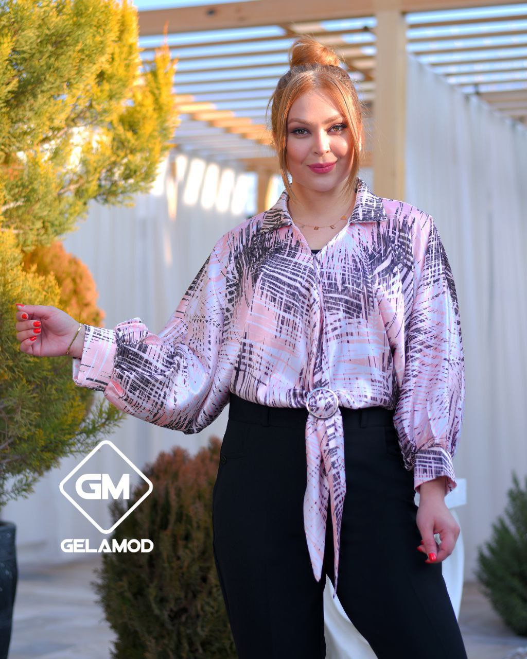 شومیز جلو حلقه دار - تصویر 4