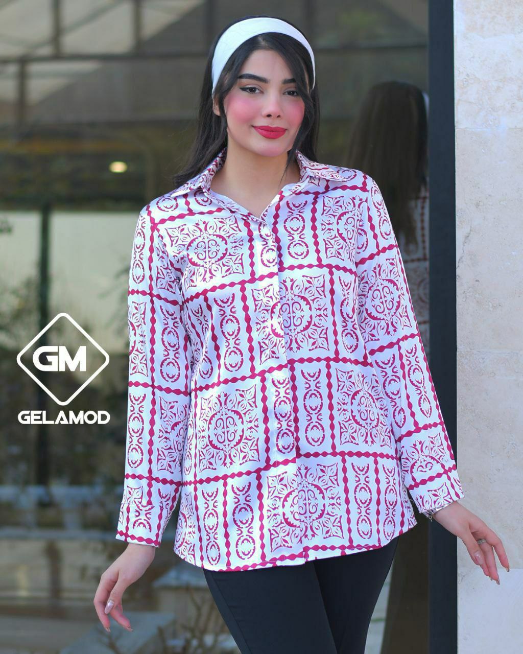 شومیز طرح هندسی  - تصویر 5