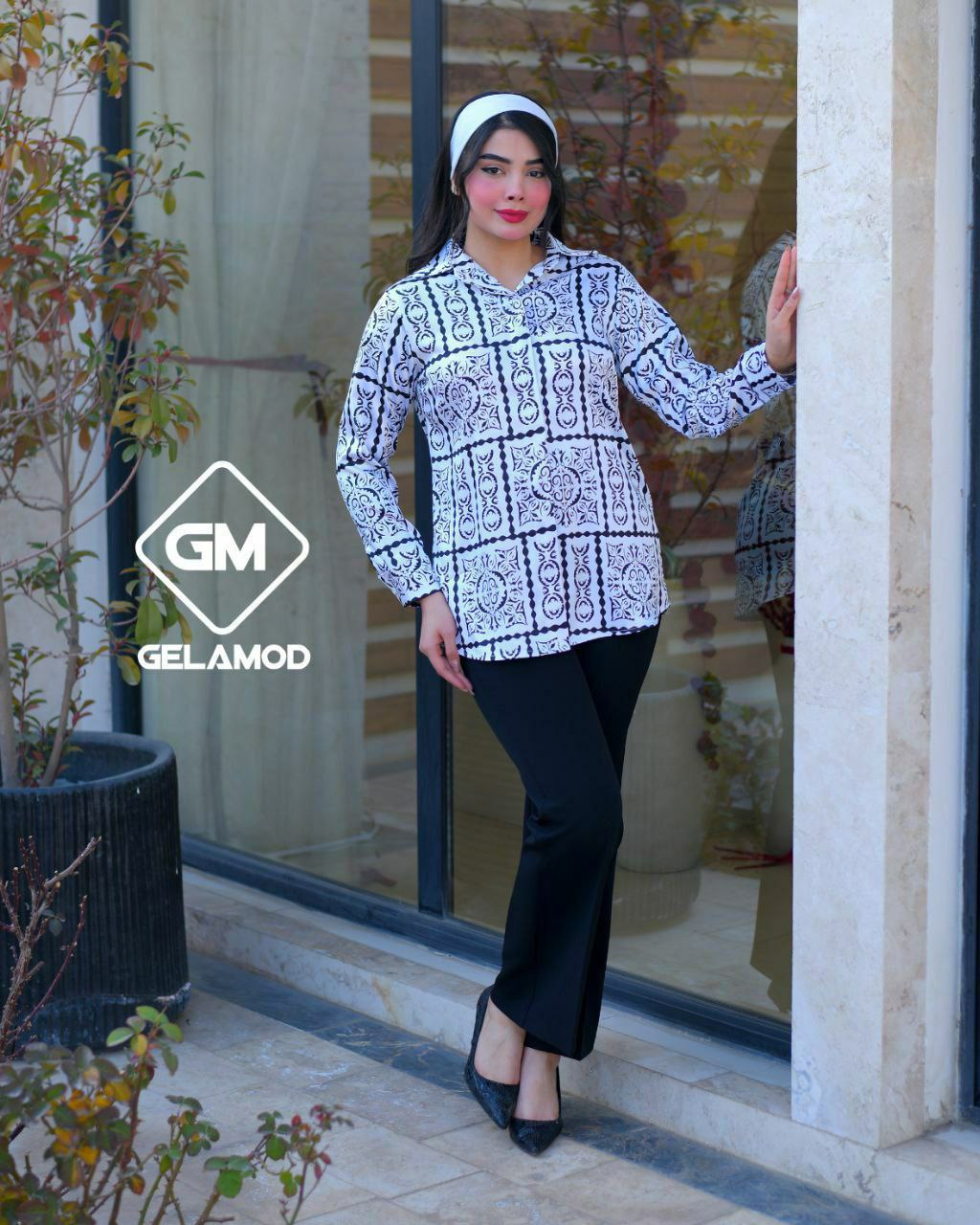 شومیز طرح هندسی  - تصویر 4