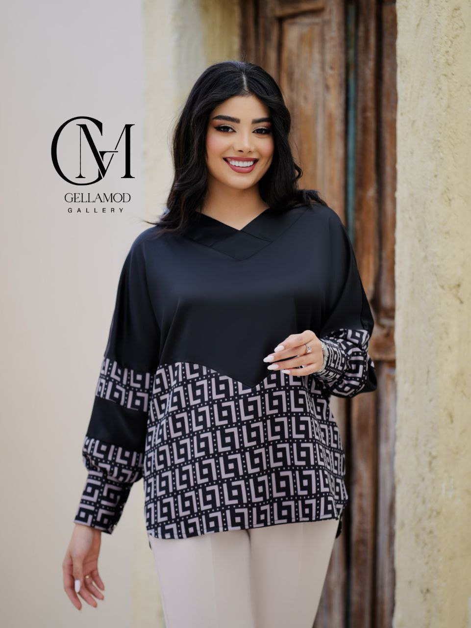 شومیز قواره بزرگ طرح فندی  - تصویر 9