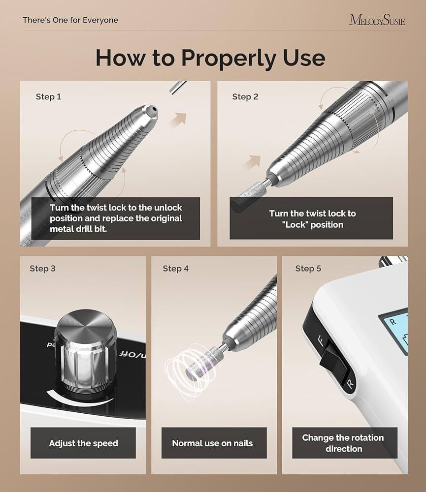 سوهان ناخن شارژی Melody Susie - تصویر 3