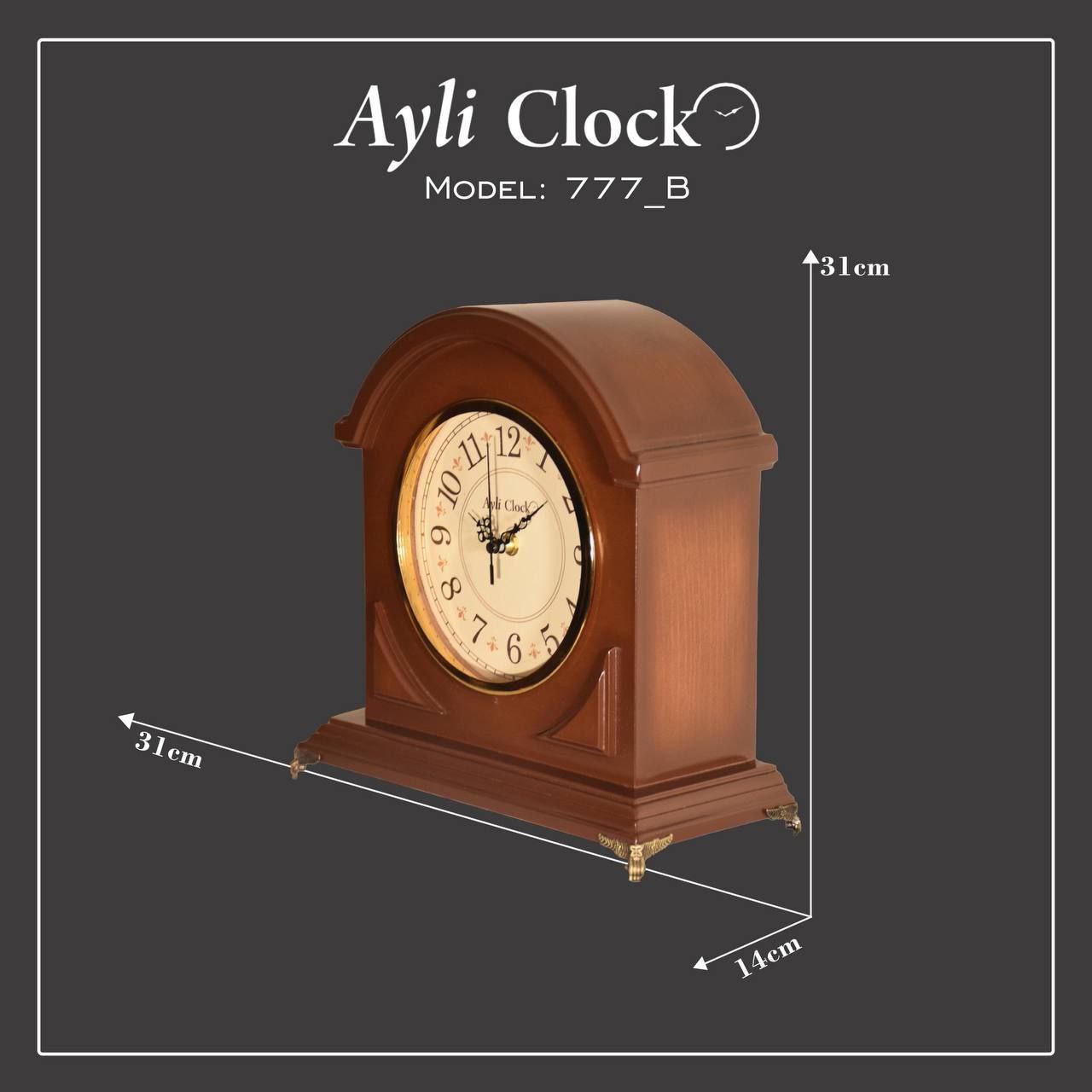 ساعت چوبی آیلی کد کالا:777B