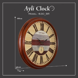 ساعت دیواری چوبی آیلی کد:۶۳۰